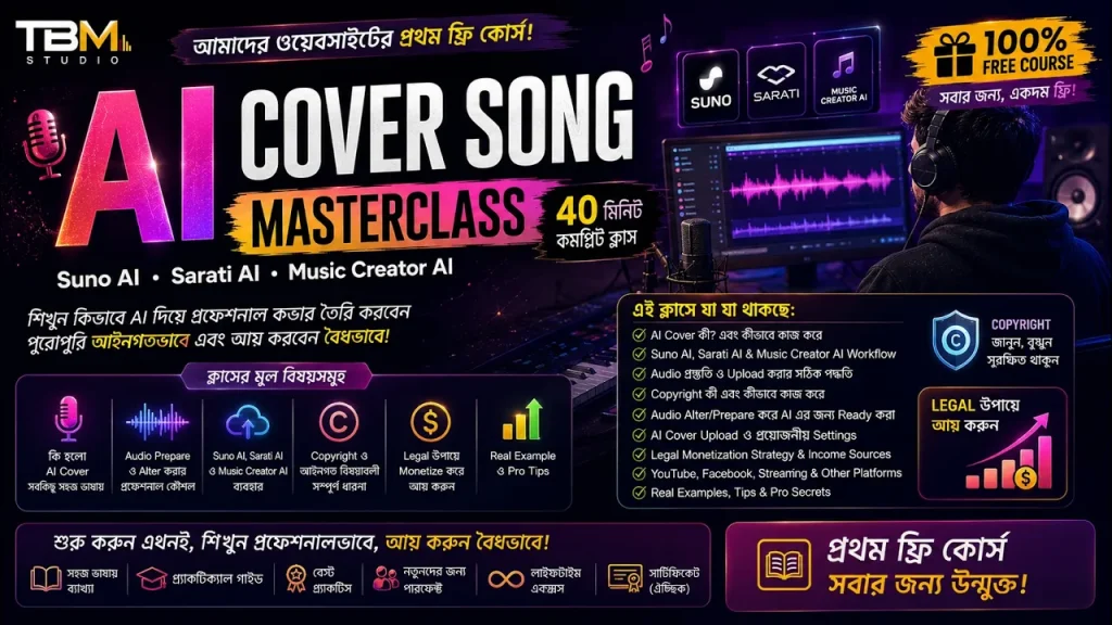 AI Cover Song Masterclass — Complete Guide: Voice Cloning, Music Generation & Mixing