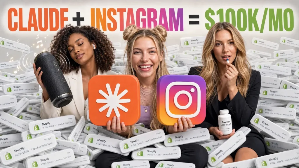 Claude + Instagram Makes $100k/month Viral Dropshipping Videos! — Complete Step-by-Step Guide (28 Chapters)