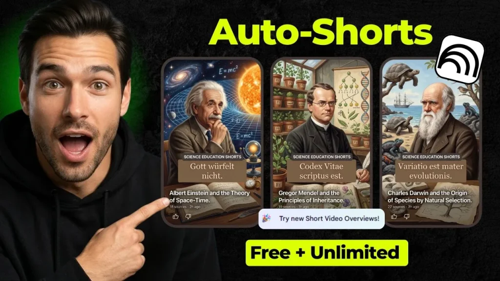 NotebookLM Can Now Create Unlimited Shorts! 100% FREE — Complete Step-by-Step Tutorial