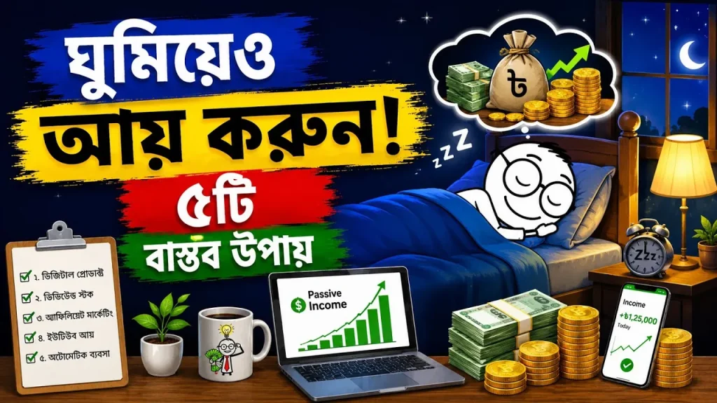 Passive Income 2026: 5 Real Ways to Make Money While You Sleep — Bangla Guide